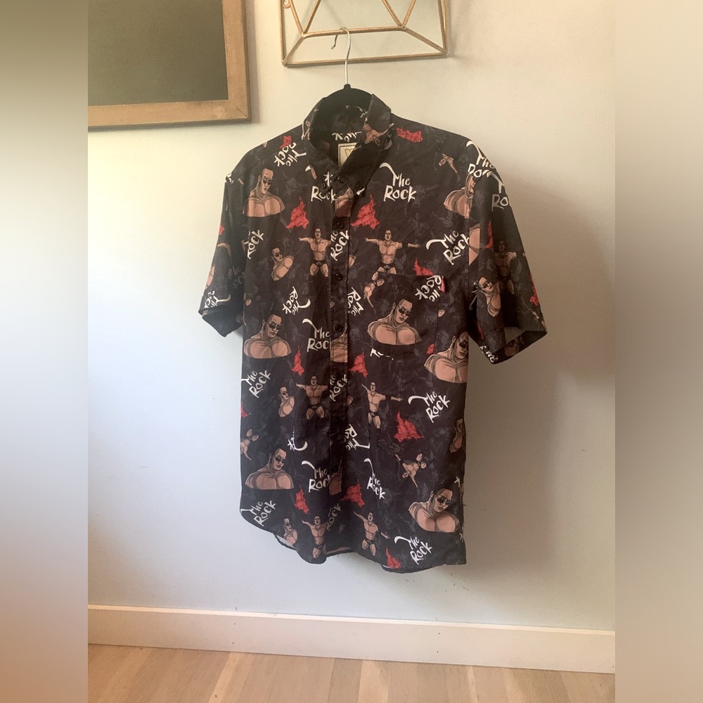 RSVLTS Dwayne “The Rock” Johnson WWE Hawaiian Shirt